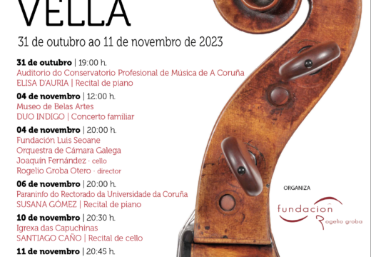 O Concello promove unha nova edición do ciclo de concertos ‘Noites na Cidade Vella’, con Rogelio Groba na memoria